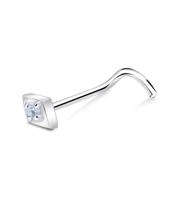Silver Curved Nose Stud NSKB-1745